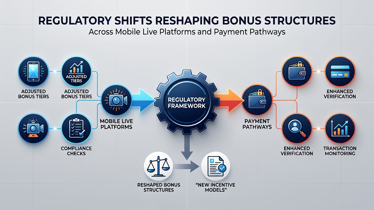 Payment processing dashboard showing compliance checks for live platform bonuses